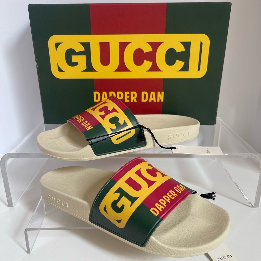 New Limited Edition Gucci Womens Dapper Dan Slides Size 38g 8us